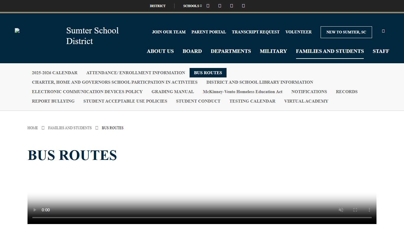 BUS ROUTES - Sumter School District