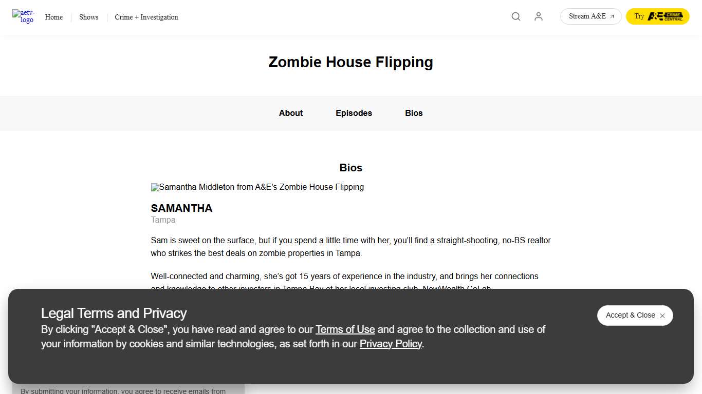 Samantha - Zombie House Flipping Cast A&E