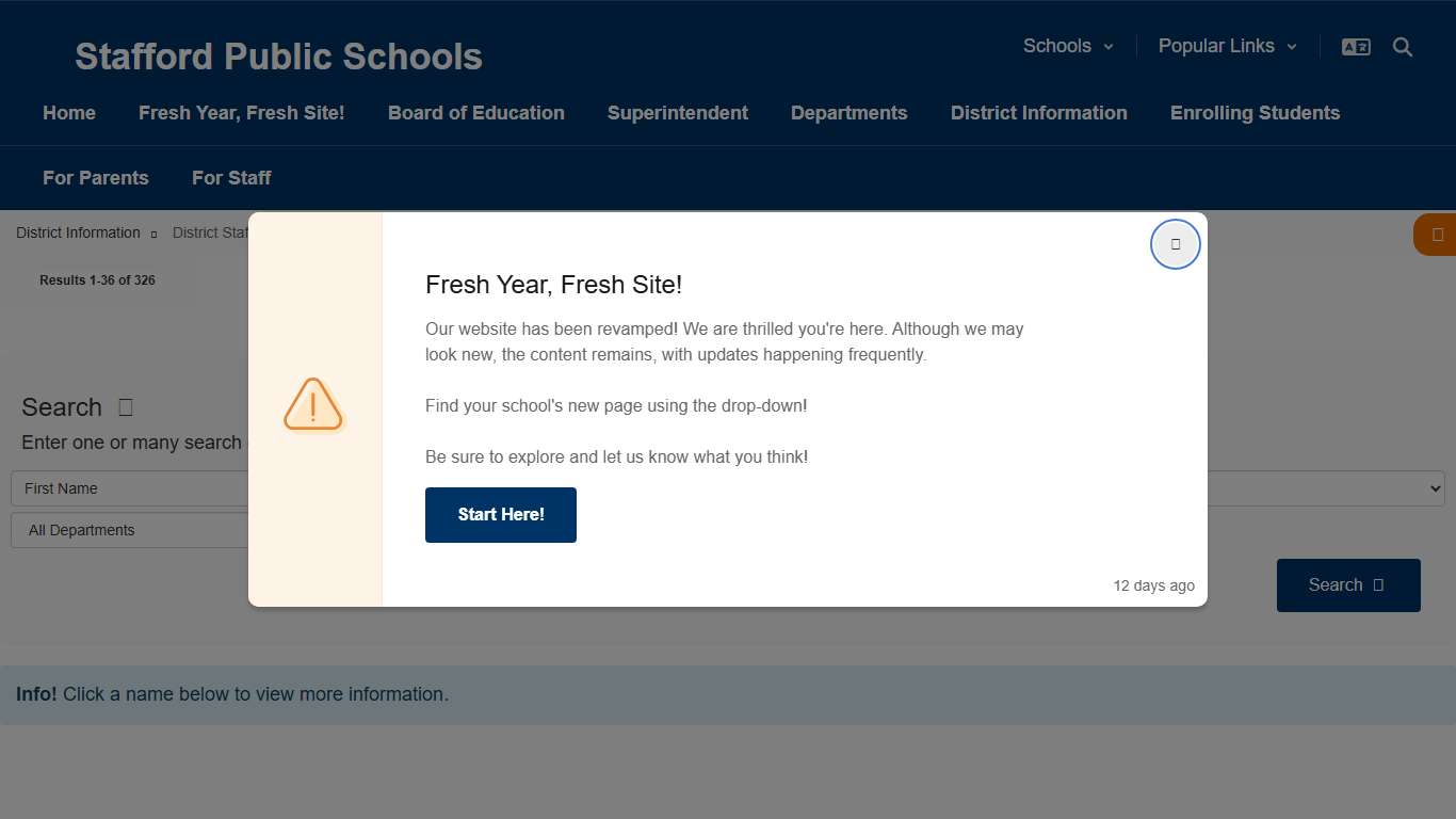 Stafford Public Schools - District Staff Directory